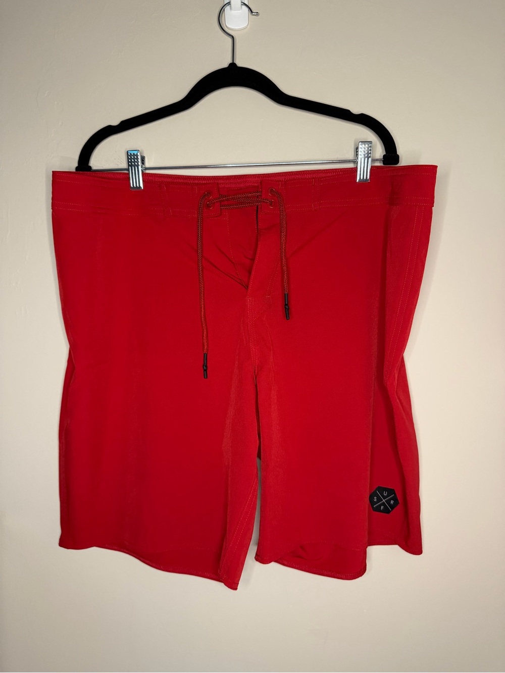 George Red Men's Swim Trunks with Drawstring